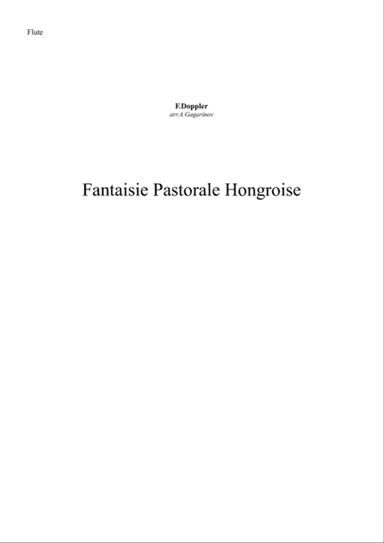 Fantaisie Pastorale Hongroise, op.26, for Flute and String Orchestra (arr.), Set of Parts