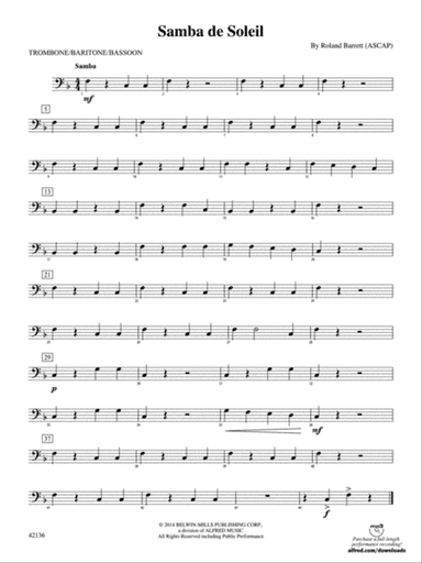 Samba de Soleil: 1st Trombone