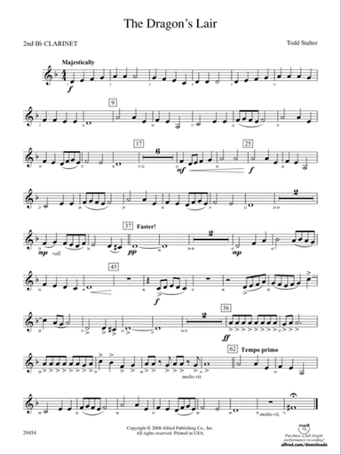 The Dragon's Lair: 2nd B-flat Clarinet