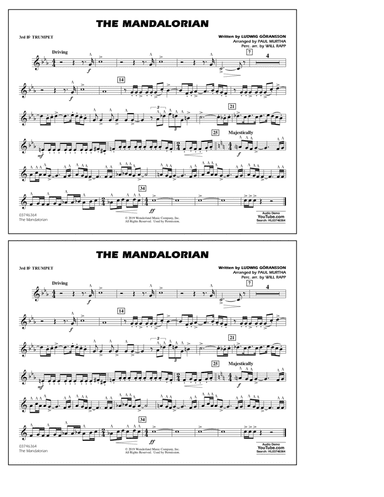 The Mandalorian (from Star Wars: The Mandalorian) (arr. Paul Murtha) - 3rd Bb Trumpet