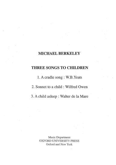 Three songs to children