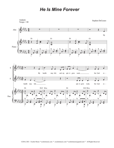 He Is Mine Forever (Duet for Soprano and Alto solo)