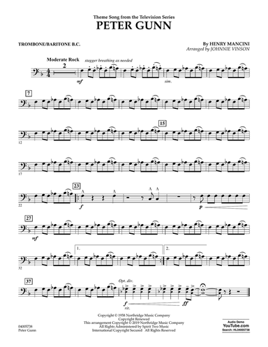 Peter Gunn (arr. Johnnie Vinson) - Trombone/Baritone B.C.