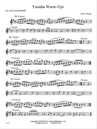 Yamaha Warm-Ups: E-flat Alto Saxophone