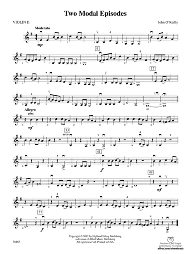 Two Modal Episodes: 2nd Violin