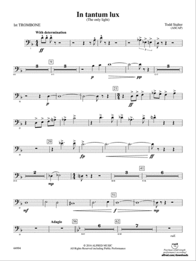 In tantum lux: 1st Trombone