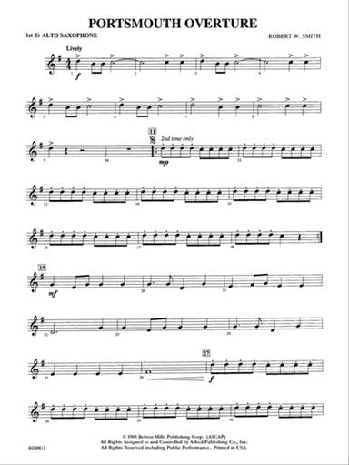 Portsmouth Overture: E-flat Alto Saxophone