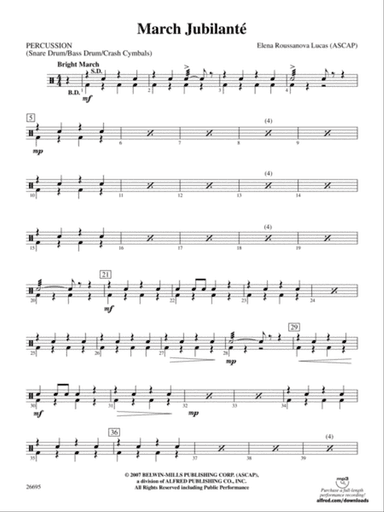 March Jubilante: 1st Percussion