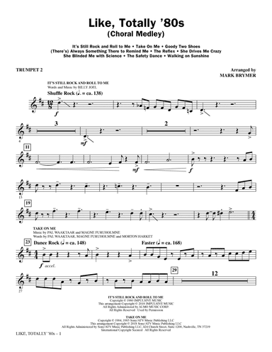 Like, Totally '80s (arr. Mark Brymer) - Trumpet 2