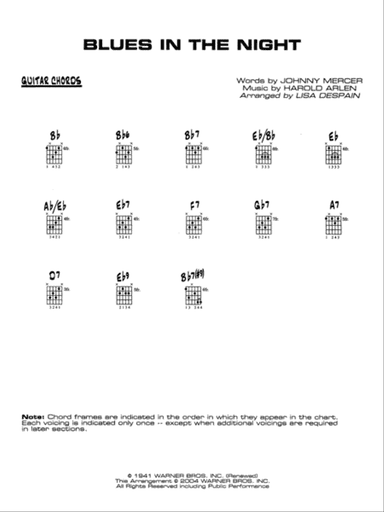 Blues in the Night: Guitar Chords