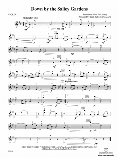 Down by the Salley Gardens: 1st Violin