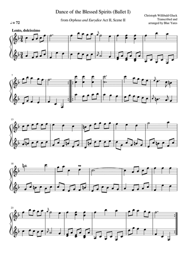 Dance of the Blessed Spirits - Ballet I (Christoph Willibald Gluck)
