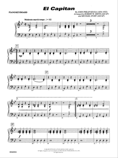 El Capitan: Piano Accompaniment