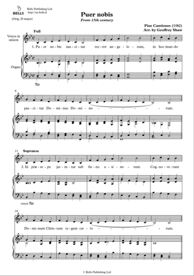 Puer nobis (B-flat Major)