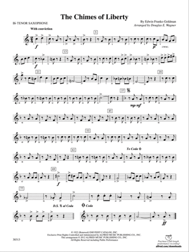 The Chimes of Liberty: B-flat Tenor Saxophone