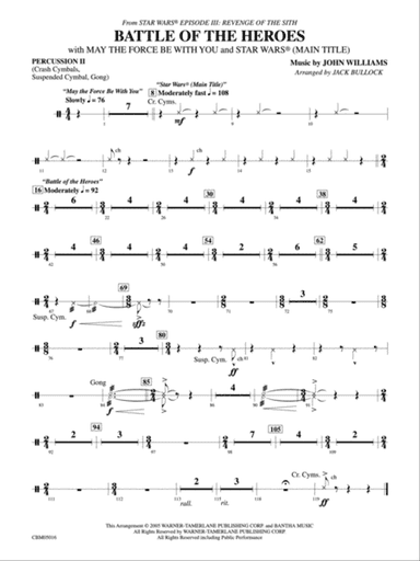The Battle of the Heroes (from Star Wars®: Episode III Revenge of the Sith): 2nd Percussion