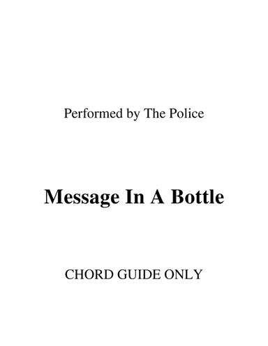 Message In A Bottle