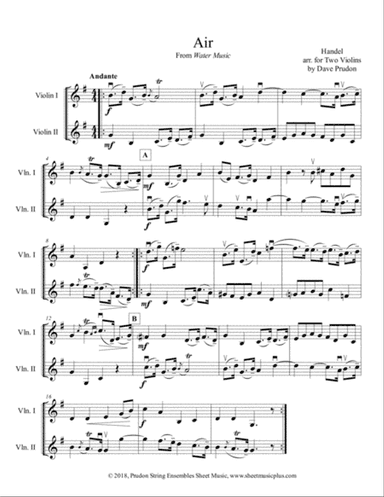 Air from the Water Music for Two Violins