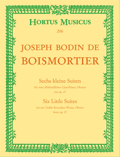 Sechs kleine Suiten fur zwei Altblockfloten (Querfloten, Oboen) aus, Op. 27