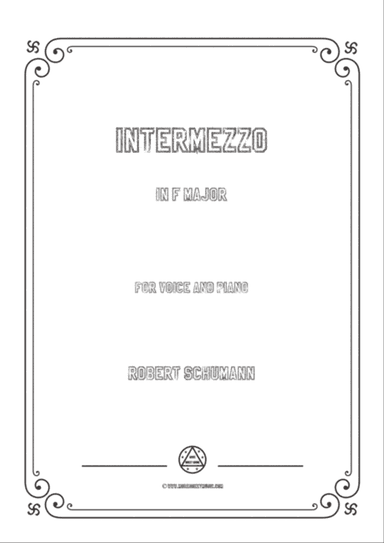 Schumann-Intermezzo in F Major,for Voice and Piano