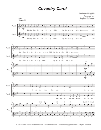 Coventry Carol (2-part choir)
