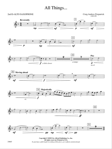 All Things: 2nd E-flat Alto Saxophone