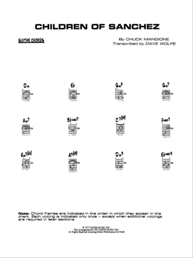 Children of Sanchez: Guitar Chords