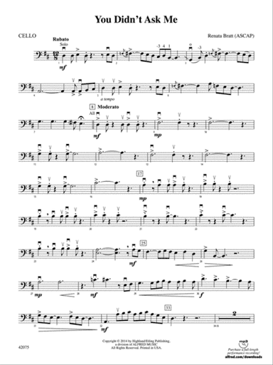 You Didn't Ask Me: Cello