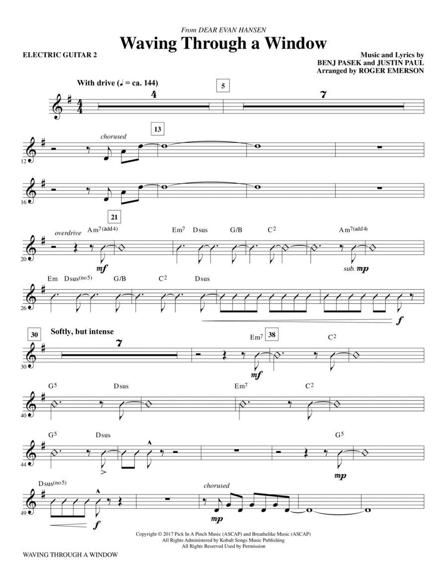 Waving Through a Window - Guitar 2