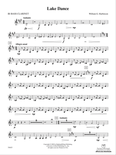 Lake Dance: B-flat Bass Clarinet
