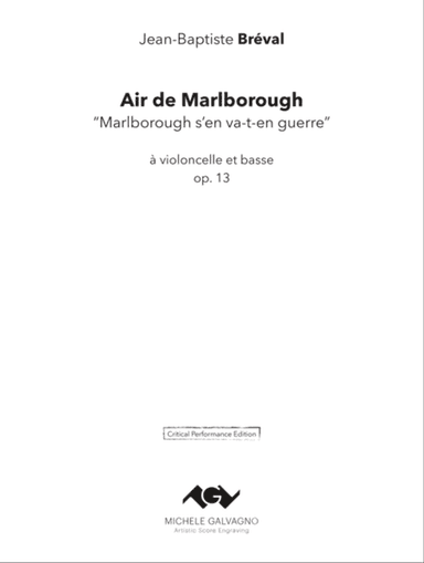 Air de Marlborough, op. 13