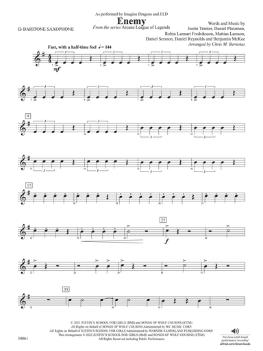 Enemy: E-flat Baritone Saxophone