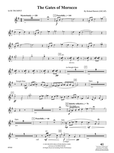 The Gates of Morocco: 1st B-flat Trumpet