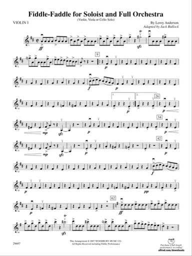Fiddle-Faddle for Soloist and Full Orchestra: 1st Violin