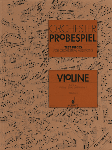 Test Pieces for Orchestral Auditions – Violin Volume 2