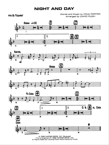 Night and Day: 4th B-flat Trumpet