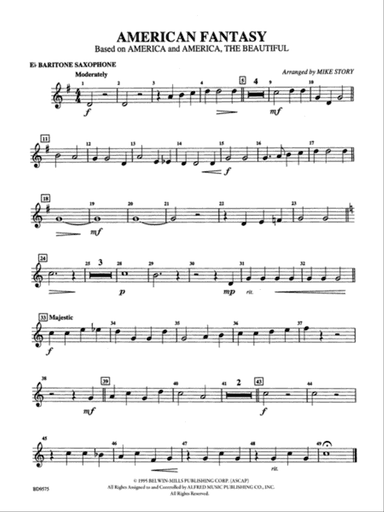 American Fantasy (based on "America" and "America, the Beautiful"): E-flat Baritone Saxophone