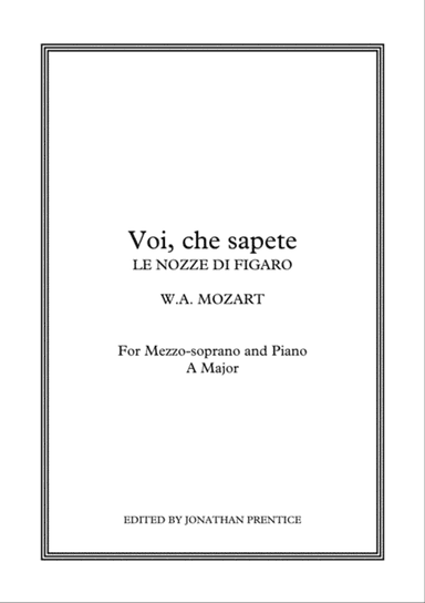 Voi che sapete - Le nozze di Figaro (A Major)