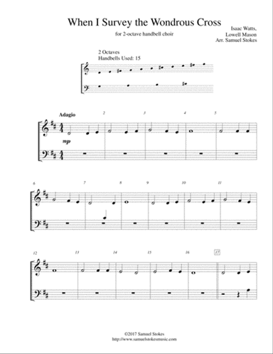 When I Survey the Wondrous Cross - for 2-octave handbell choir