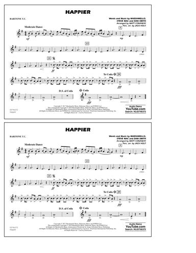 Happier (arr. Matt Conaway and Jack Holt) - Baritone T.C.