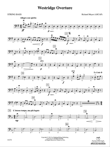 Westridge Overture: String Bass
