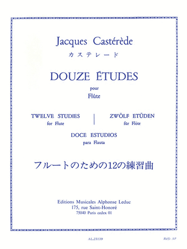 Douze Etudes Pour Flute