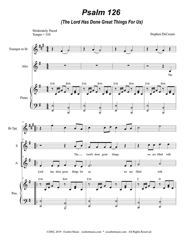 Psalm 126 (Duet for Soprano and Alto Solo)