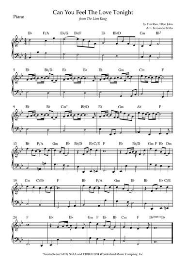 Can You Feel The Love Tonight