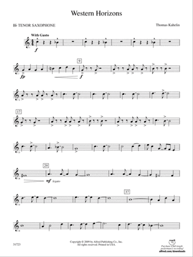 Western Horizons: B-flat Tenor Saxophone