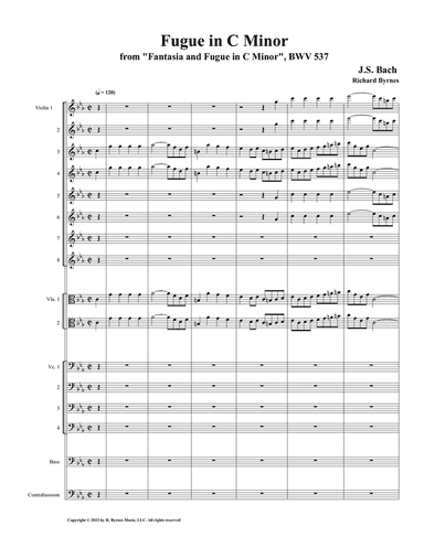 Fugue in C Minor, BWV 537 (String Orchestra + Contrabassoon)