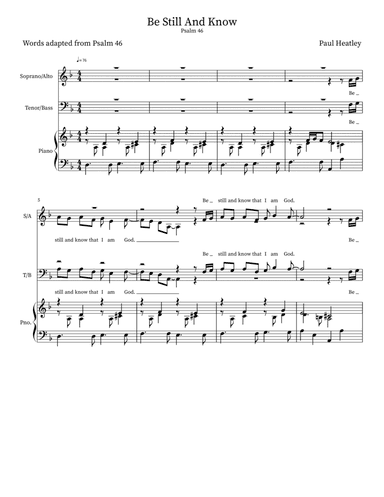 Be Still And Know (Psalm 46)