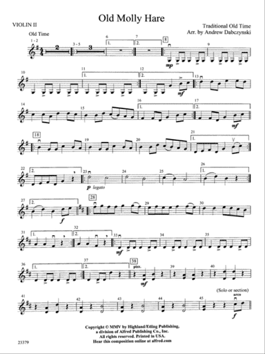 Old Molly Hare: 2nd Violin