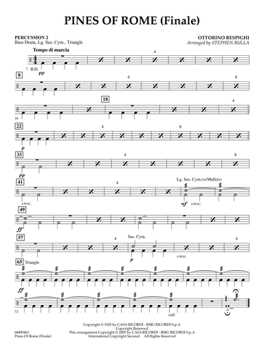 The Pines of Rome (Finale) (arr. Stephen Bulla) - Percussion 2