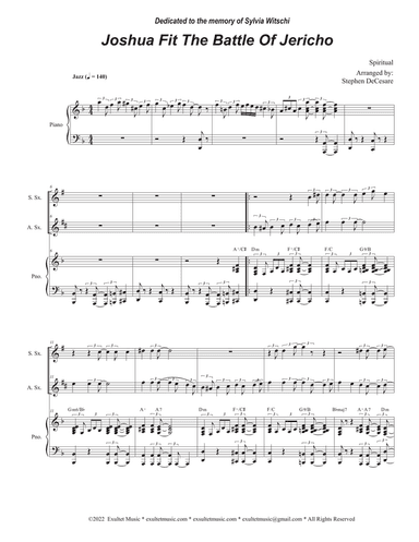 Joshua Fit The Battle of Jericho (Duet for Soprano and Alto Saxophone)